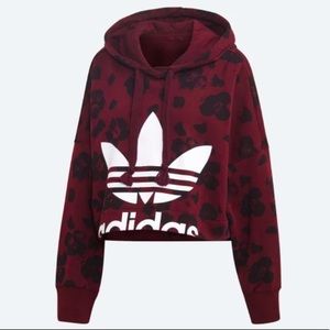 BELLISTA ALLOVER PRINT CROPPED HOODIE